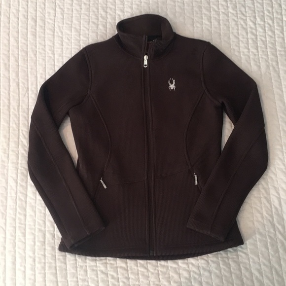 Spyder Full Zip Jacket - BROWN - Medium - Picture 8 of 13